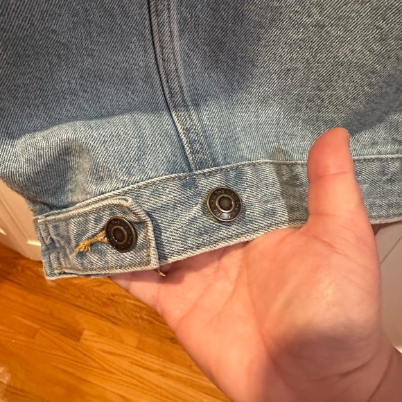 TNA Jean Jacket with Rose hand stitches - Picture 6 of 11